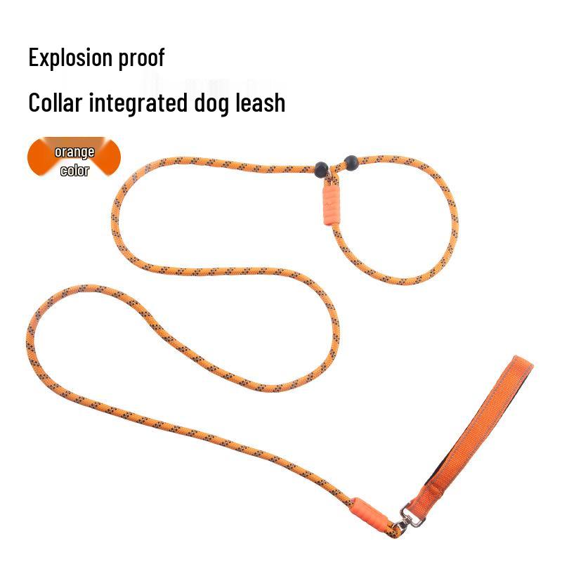 

P-Rope Durable Anti-Tangle Dog Training Leash - Gentle on Hands, Ideal for Small Dogs. 2m x 0.8cm помаранчевий