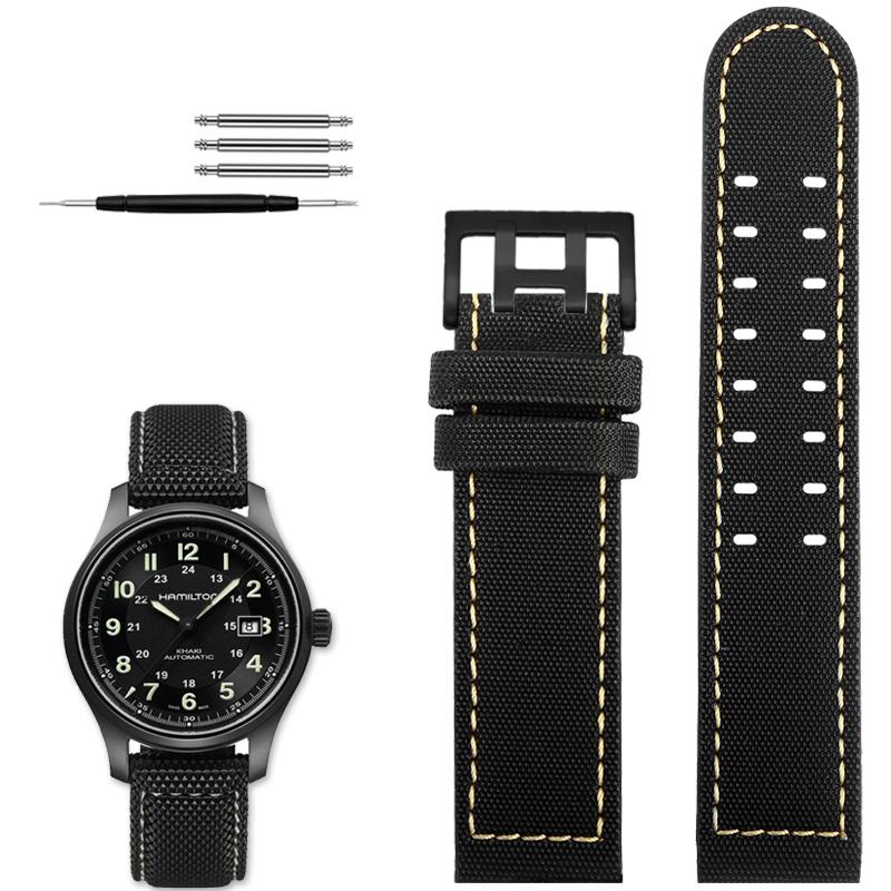 For Hamilton Khaki Field Watch H760250/h77616533/h70605963 H68201993 Watch Strap Genuine Leather Nylon Men Watch Band 20mm 22mm