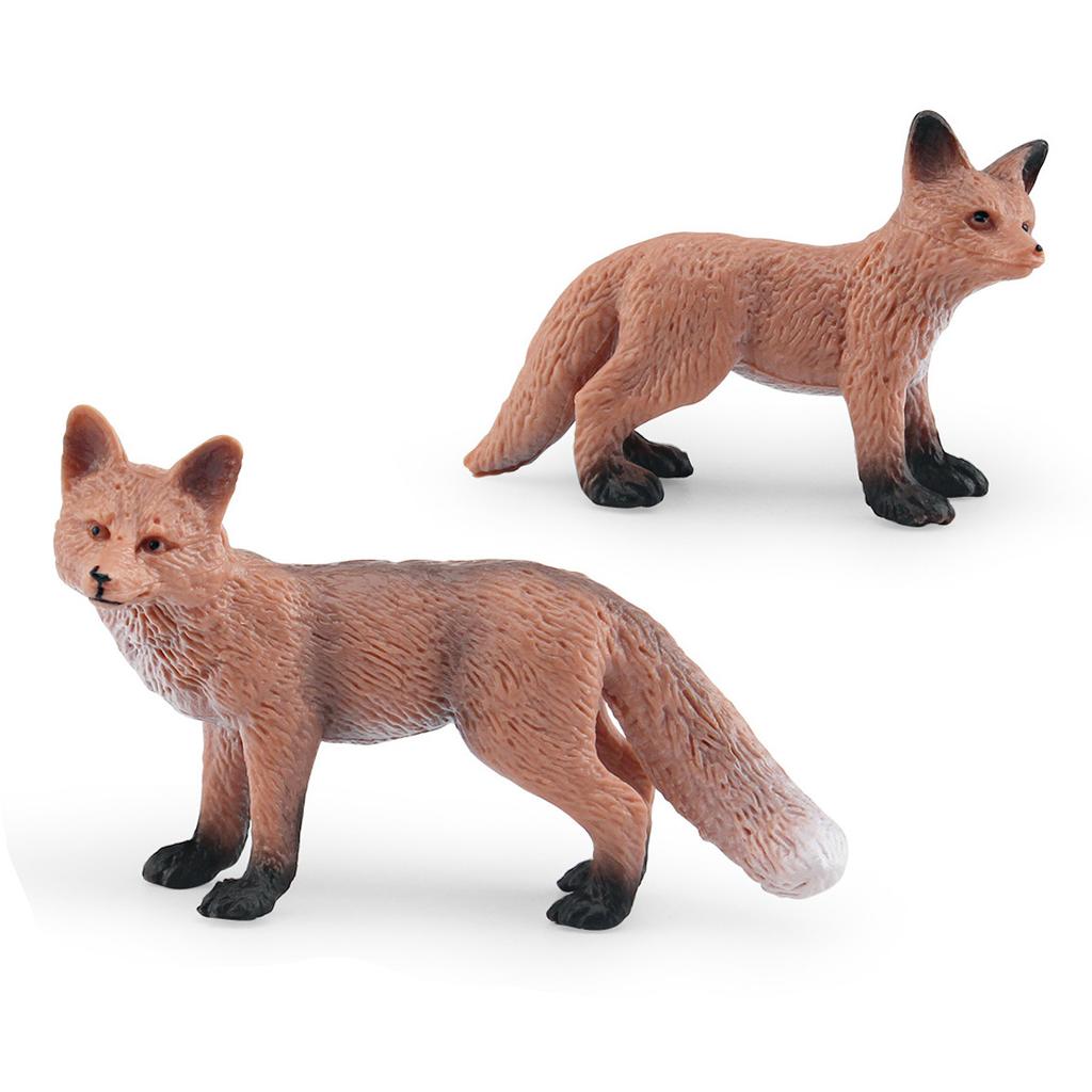 Simulated Red Fox Firefox Fox Model 4 Forest Animal Sand Table Decorative Static Ornament Toy