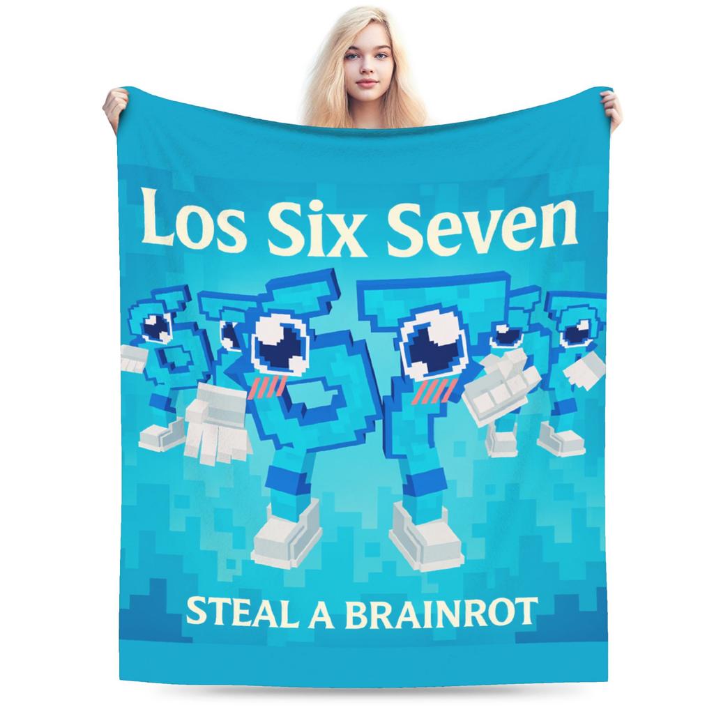 Kids Meme 67 Six Seven 6 7 Italian Brainrot Super Soft Blankets  Kids Plush Throw Blanket Print Flannel Bedspread Sofa Bed Cover