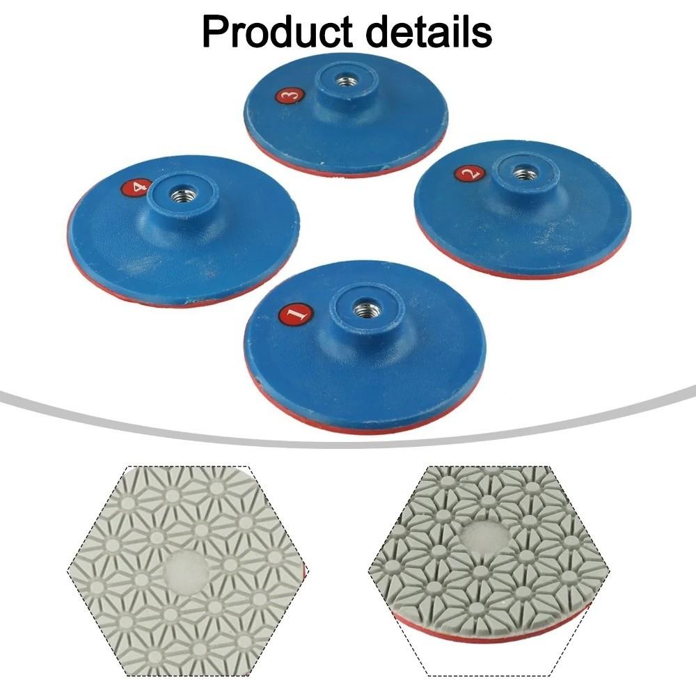 4 Step Grinding Disc Wet Dry Diamond Pad Stone Polishing Tool Grinding Pad  Quartz Stone
