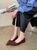 fashion Pointed Toe Women Loafers 2024 New Arrivals Black Gold Silver Red Low Flat Heeled Shallow Slip On Dress Shoes Woman Size 35-39