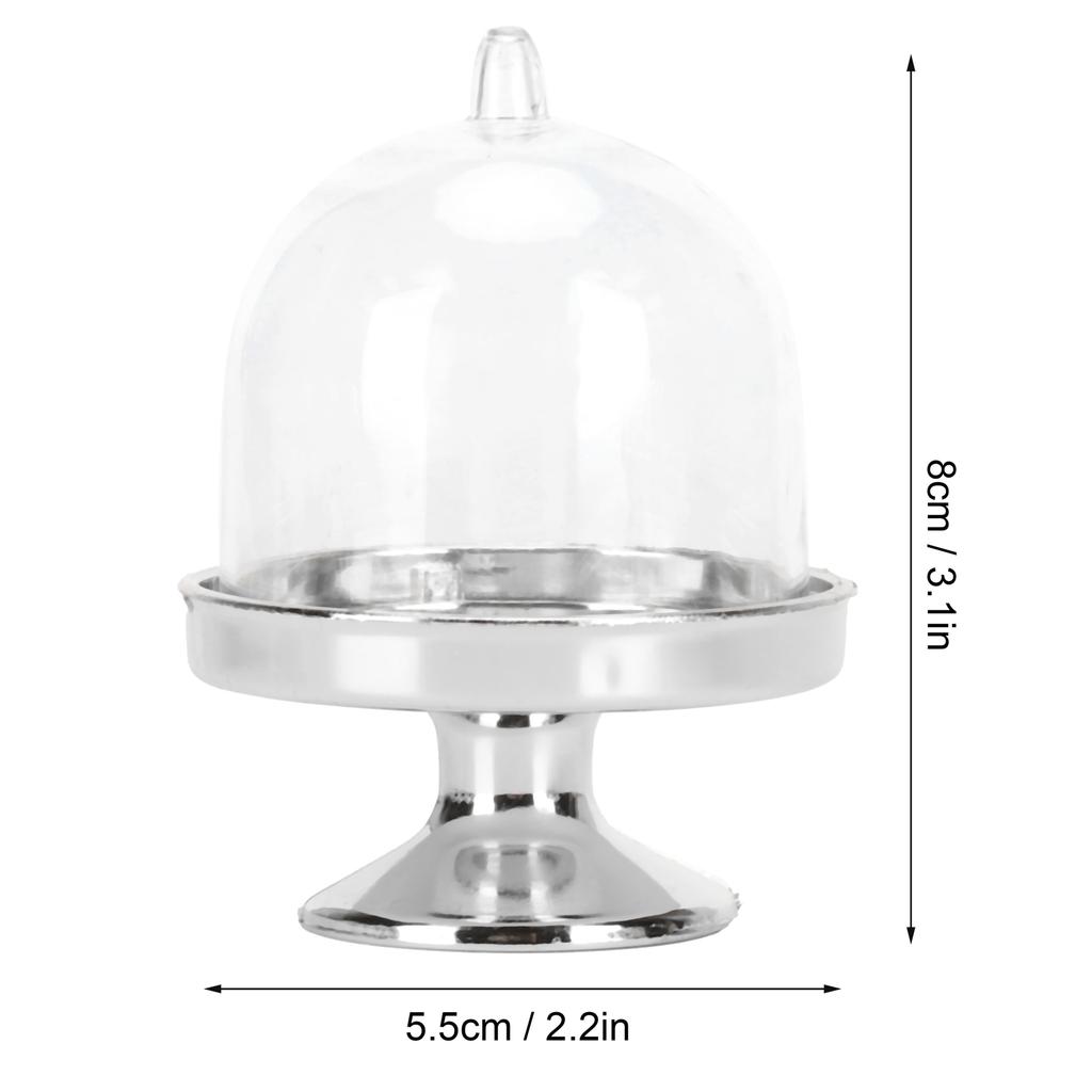 12 Set     Box Cake Stand Cupcake   Display Plate with Lid Party Supplies