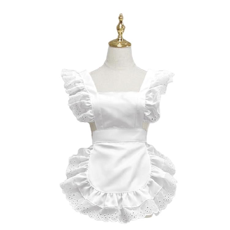 Costume Grembiule da Cameriera Grembiule da Cameriera Arricciato Regolabile per Halloween Cosplay Donna Grembiule da Cucina Grembiule da Cucina Grembiule da Servizio