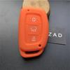 ZAD Silicone Rubber Car Key Case Cover Protector for Hyundai Tucson Elantra MISTRA Santa 9 3 Buttons Smart Key Fob Car Accessory