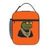 1 Piece For Students Food Container Bitcoin Portable Pocket Pepe the Frog Zipper Closure Aluminum Foil Food Pouch For Travel
