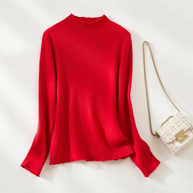 Jinjv Women's Wool Blend Pullover Sweater