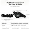 1in1 outdoor emergency whistle with compass, thermometer, outdoor whistle, convenient to carry suitable for camping and hiking