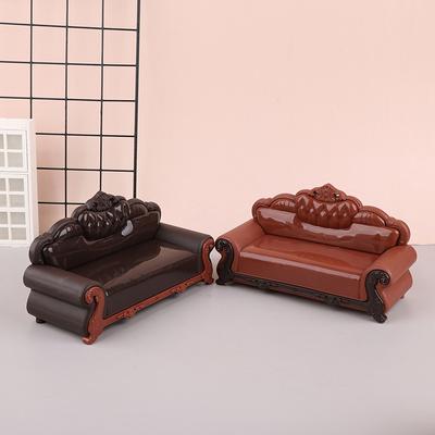 1/12 Domeček pro panenky Simulace Vintage Model Pohovky Domeček pro panenky Miniaturní Nábytek do Obývacího pokoje Dekorace Příslušenství pro Domeček pro panenky