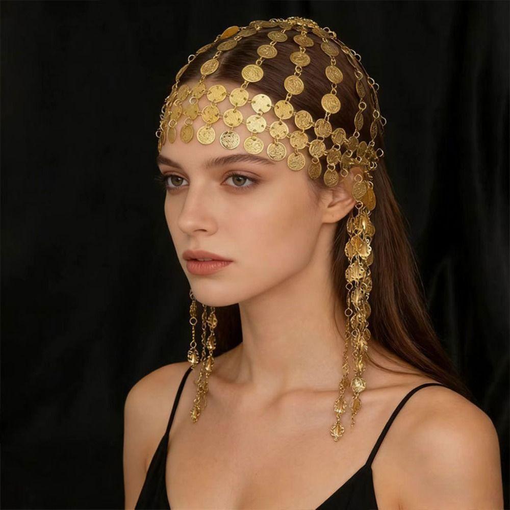 Round Bohemian Forehead Headpiece Korean Style Forehead Ornament  Headgear Accessory