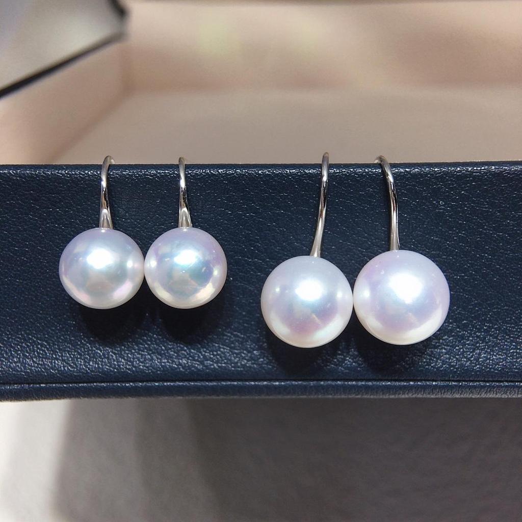 Aurora Natural Freshwater Pearl Hook Earrings - Elegant Round Pearl Jewelry