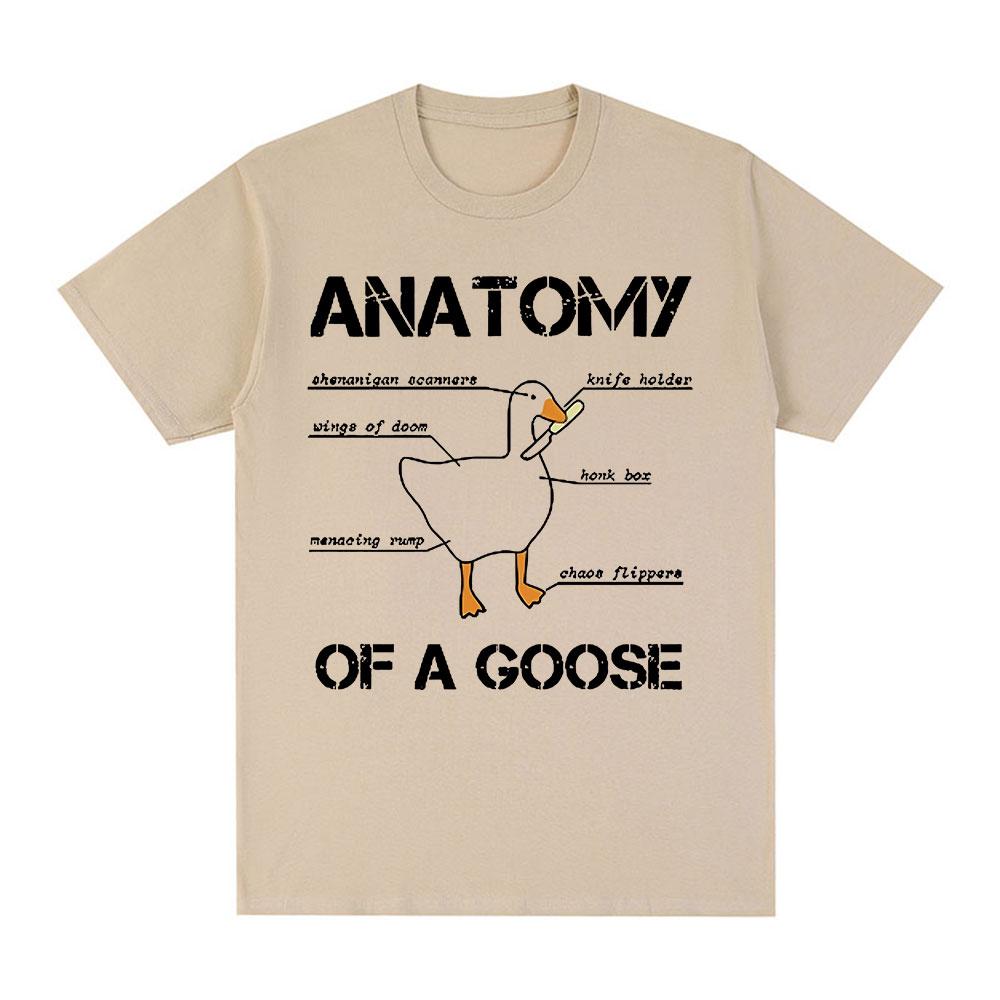 Anatomie einer Gans T-Shirt Lustige Enten Grafik Gaming Gamer T-Shirts Unisex Damen Harajuku Gothic Kurzarm T-Shirts Streetwear