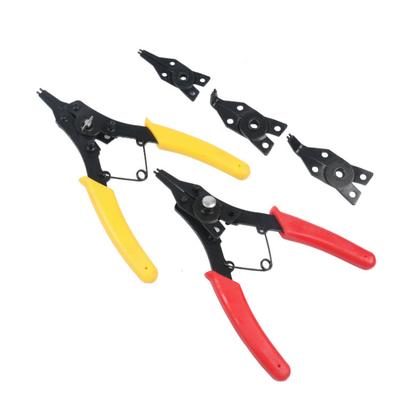Four-in-one Snap Ring Pliers Inner Card Outer Card Retaining Ring Pliers Hole Shaft with Snap Ring Pliers Spring