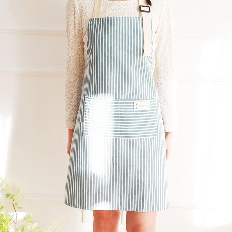 Dapeng Cotton Linen Striped Apron