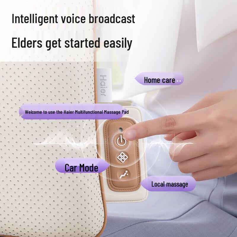 Haier HL-M6A-Li Portable Voice-Controlled Kneading Massage Cushion