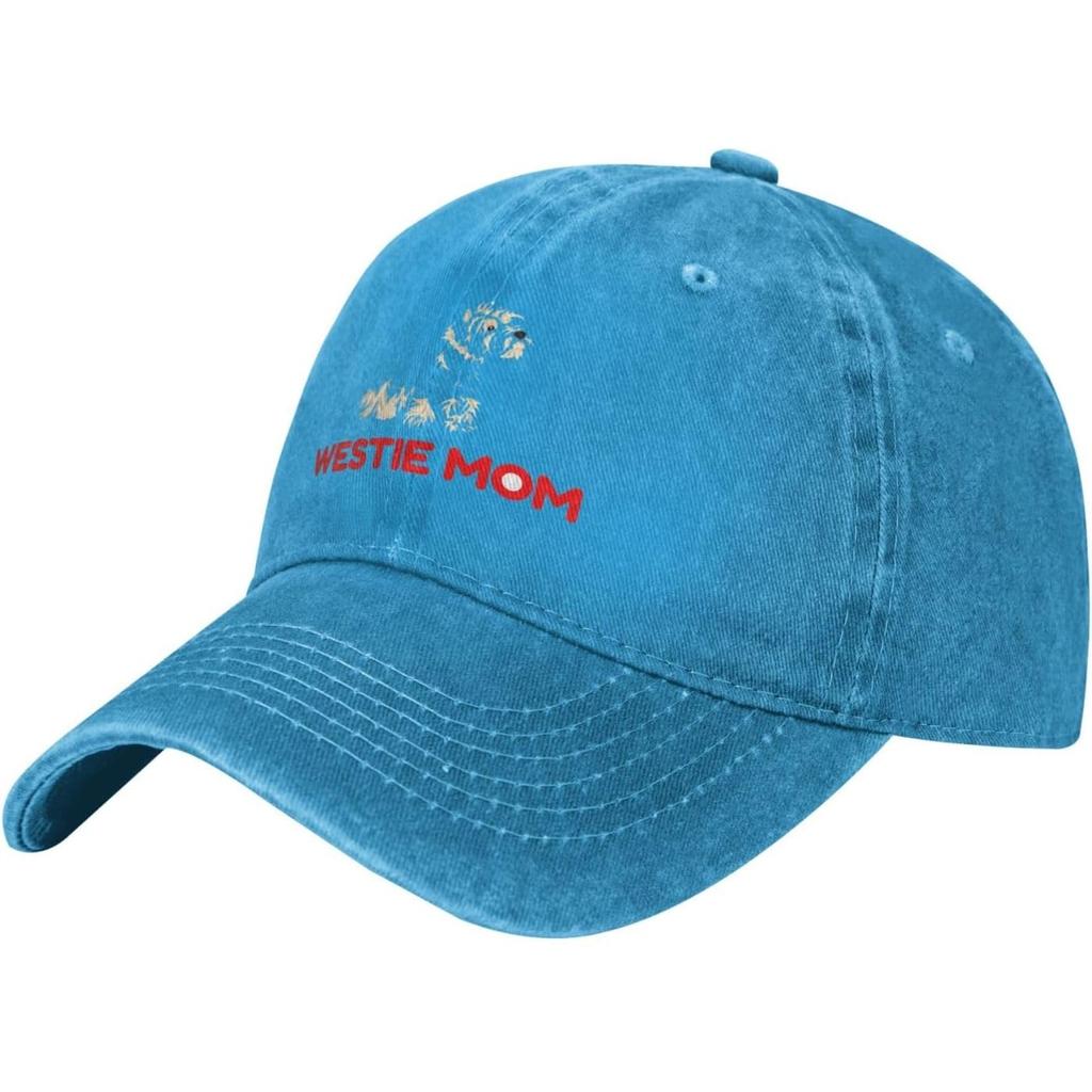 Westie Mom Dog Baseball Cap Washed Cotton Dad Hat Adjustable Sun Protection for Unisex