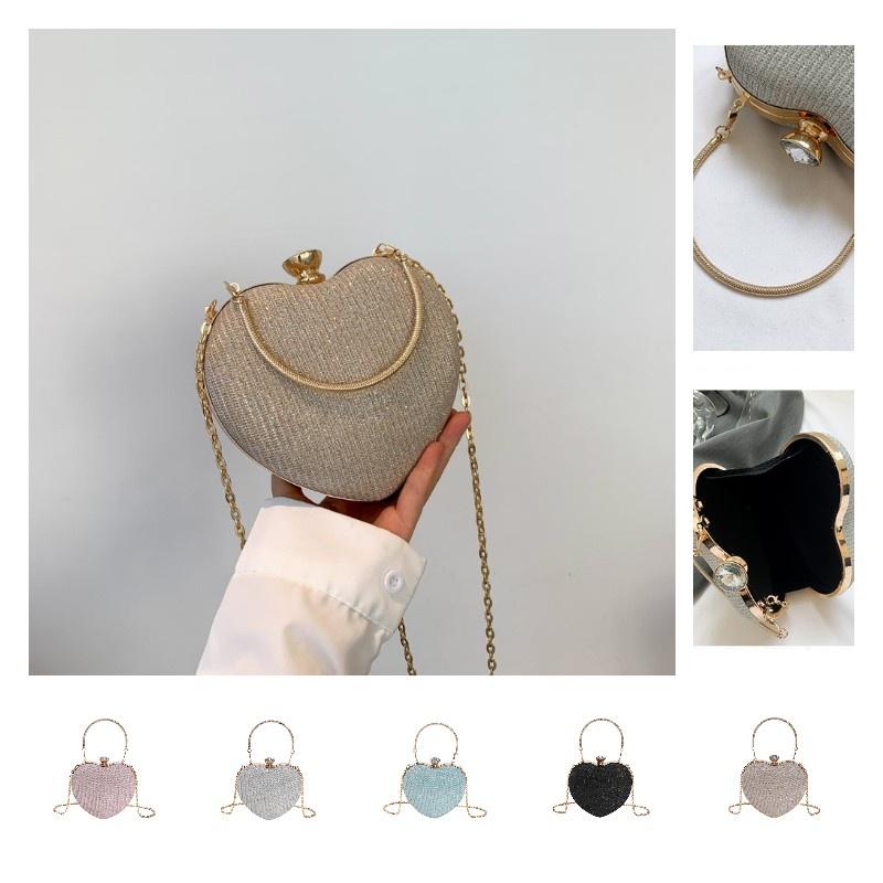 Trendy And Stylish Small Bag With Unique Lock Buckle 2023 Summer Fashion Chain Shoulder Crossbody Bag Gold Silver Pink Blue)
