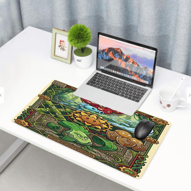 Plants vs. Zombies Print Mouse Pad, Anti‑Slip Desktop keyboard Mat, for PC Laptop Gaming Working Daily Use, Cool Festival Surprise Gift
