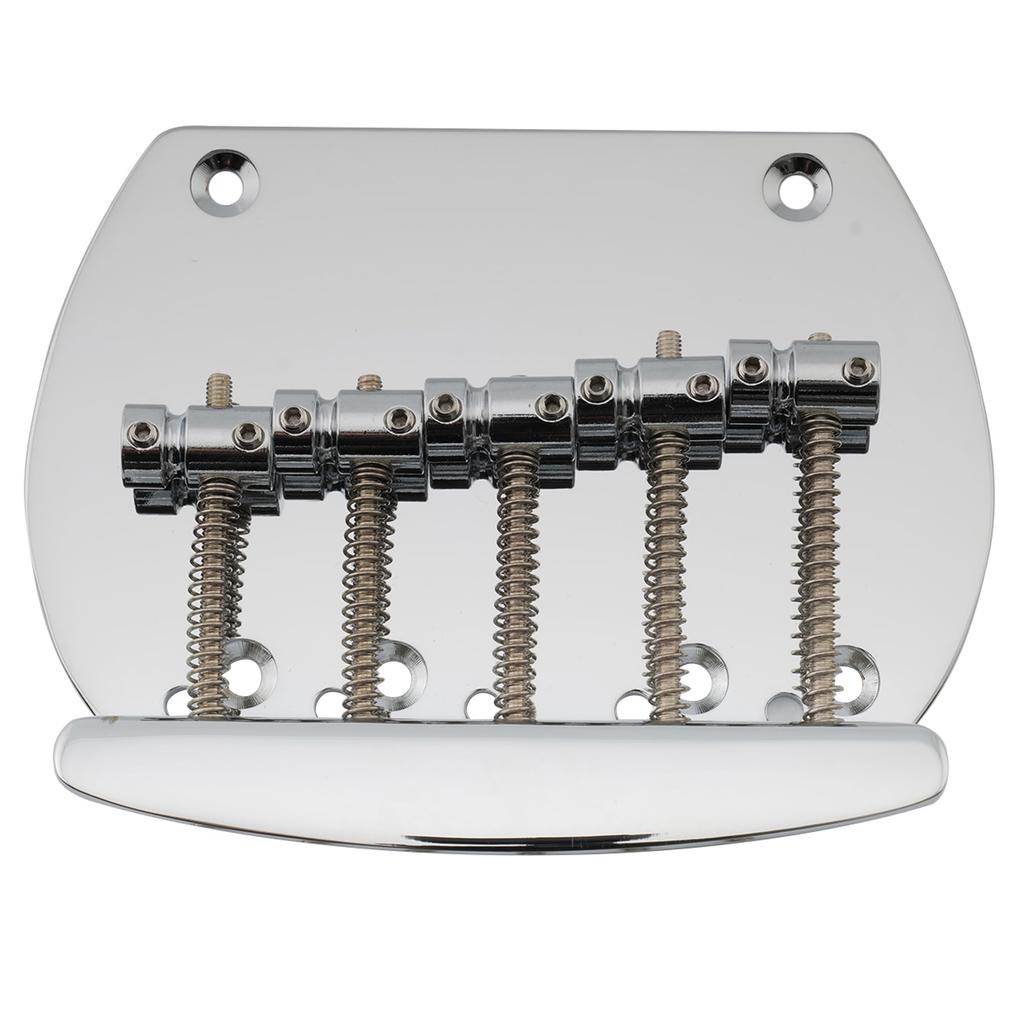 Musiclily Pro 16mm Steel 5-String Bass Bridge for Music Man Basses, Chrome