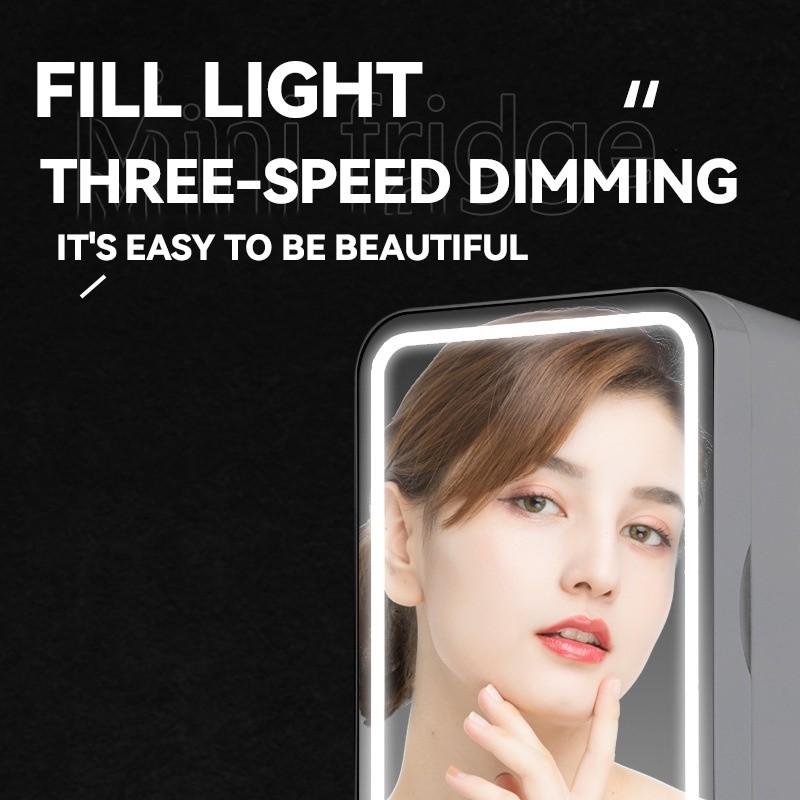 8L Large Capacity Mirror Cosmetic Refrigerator Car Household Mini Refrigerator Beauty Mask Skin Care Cosmetics Mini Fridge