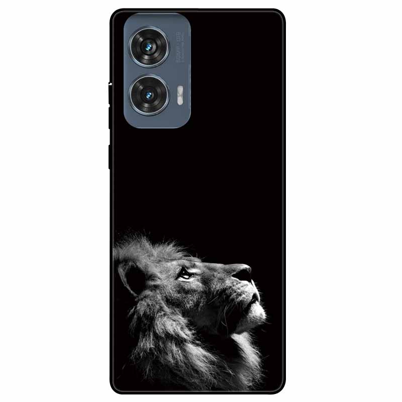 For Moto Edge 50 Fusion Case Silicone Space Animal TPU Soft Black Cover For Motorola Edge 50 Fusion Cases 50Fusion Cool TPUCover