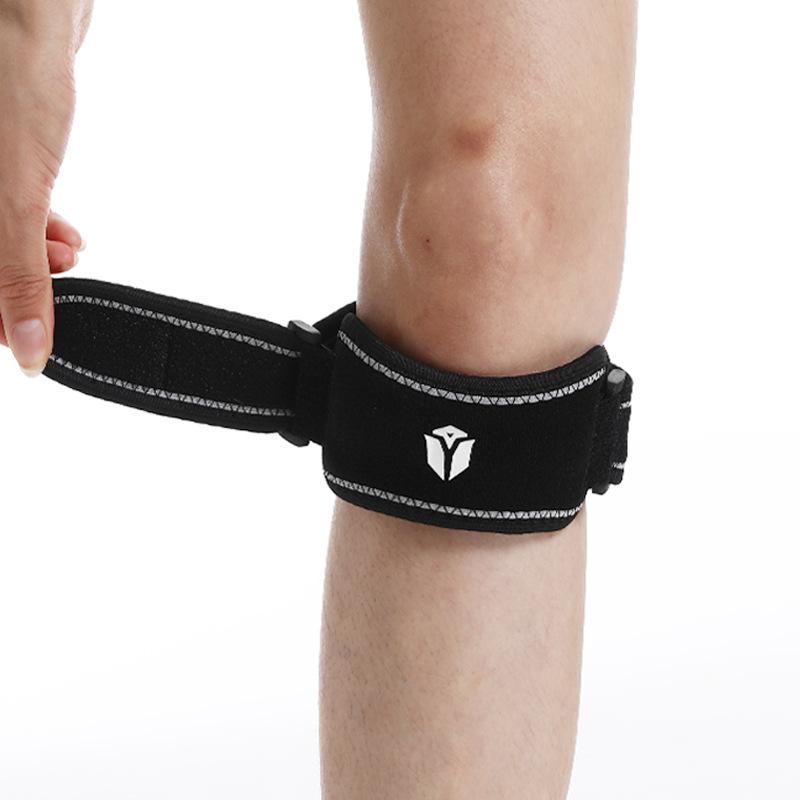 

Patella Belt Sports Professional Knee Pads EVA Silicone Shock Absorbing Adjustable Cycling and Running Meniscus Protector One size
