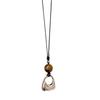 High-End Black Leather Cord Pendant Necklace – Versatile, Light Luxury Style