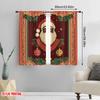 2Pcs,2D Plane Printing Curtains Digital Printed African Santa Claus Christmas Ornaments (4) Polyester Easy Install (Without Rod)