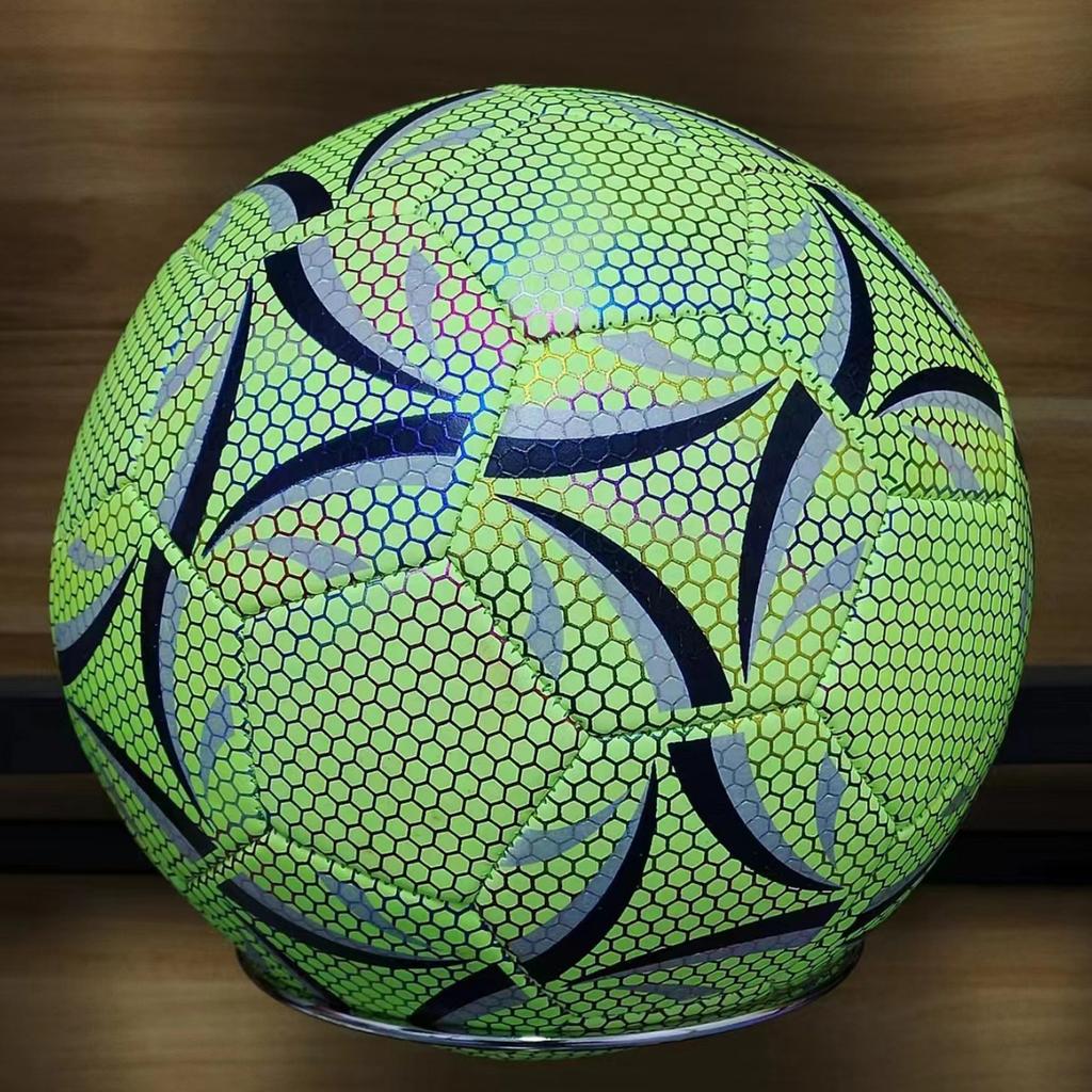 New Machine-Sewn No. 5 Football Explosion-Proof And Wear-Resistant Pu Adult Student Youth Game Training Fluorescent Luminous Football