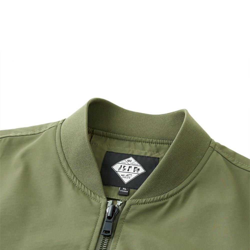 Jesień Nowa Kurtka Baseballowa dla Osób w Średnim i Młodym Wieku Męska Odzież Robocza Cargo Męska Kurtka na Zamek z Wieloma Kieszeniami Styl Podstawowy Odzież Męska