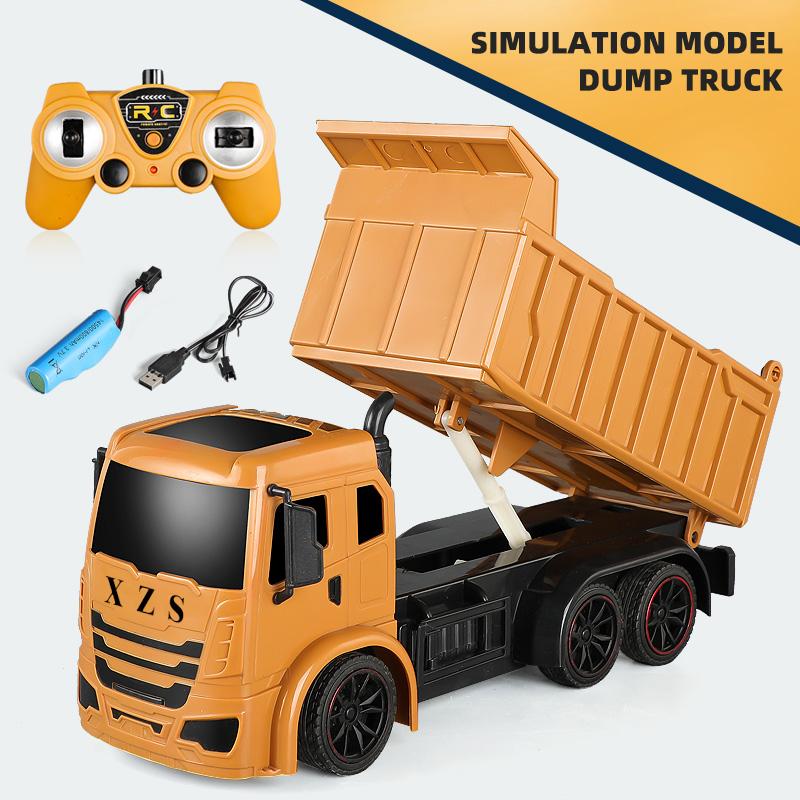 Escavatore Dumper RC Auto Telecomandata 2.4G Veicolo da Cantiere Camion Cingolato Bulldozer Giocattoli per Bambini Ragazzi Regali di Natale