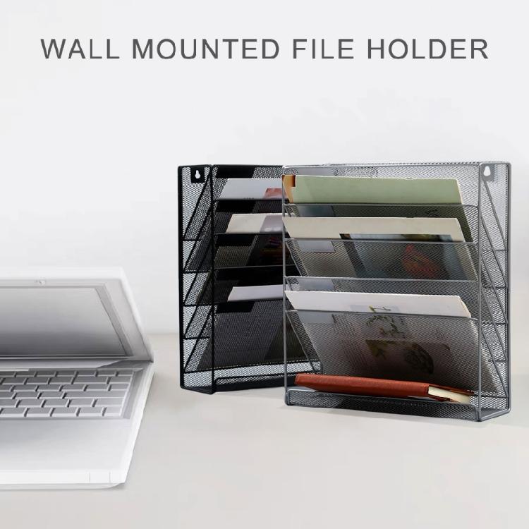Wall Mount File Holder Metal File Holder Organizer for File Paper Office Accessories Wall Mounted Magazine Rack