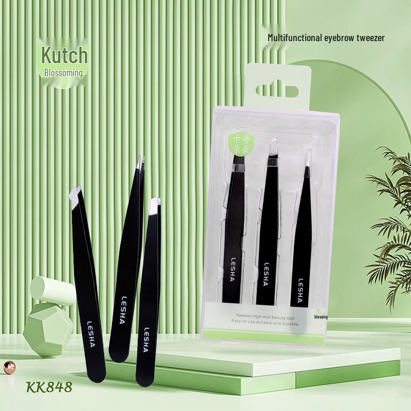 

Kaqiduo Duo Stainless Steel Eyebrow and Beard Tweezer Set KK848