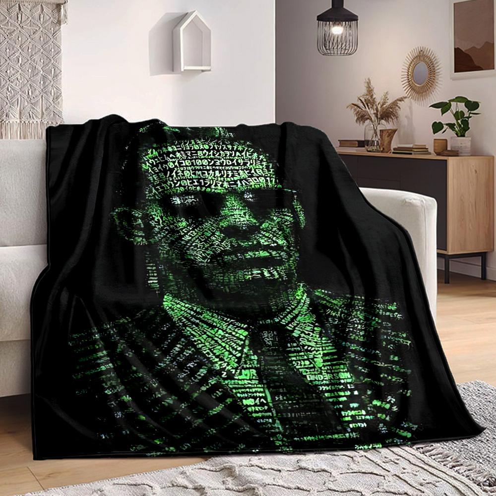1 Stück Die Matrix Flanell-Kuscheldecke - HD-Druck Leicht Weich Warm Ganzjahresdecke für Sofa, Bett, Reisen, Camping 010