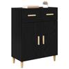 Sideboard in Black Oak Look 34 x 69.5 x 89 cm Engineered Wood