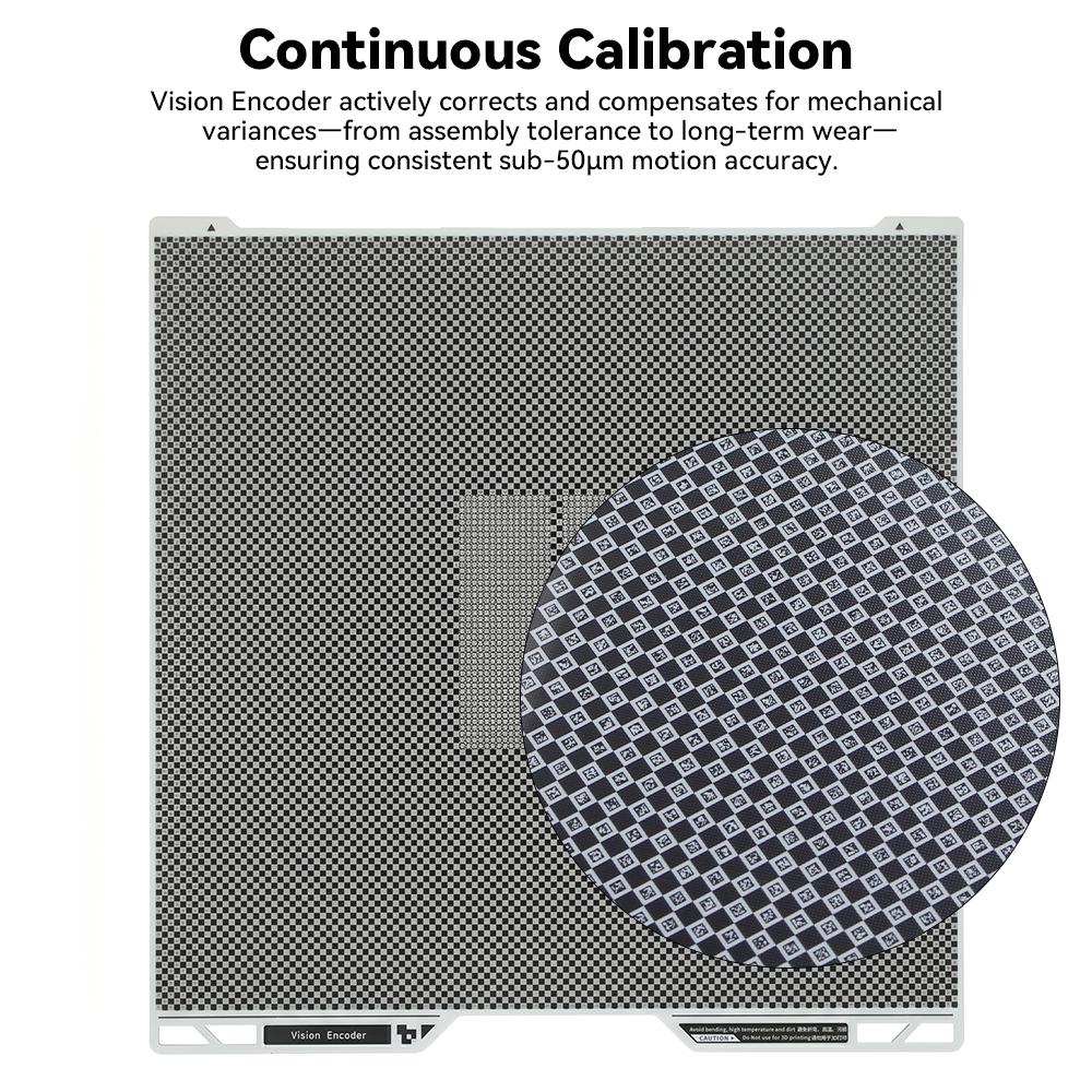 Vision Encoder Calibration Plate for Bambu Lab H2D H2S H2C 3D Printer XY Axis Motion Accuracy Calibration Tool 50um Precision