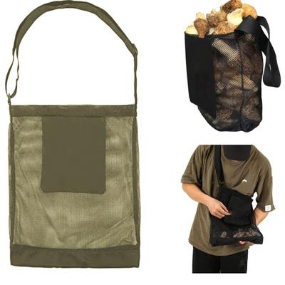 Borsa per la raccolta di funghi, borsa per la raccolta di frutta e funghi con rete e piccola borsa pieghevole