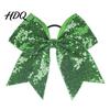 Haargummis für Gymnastik Pailletten Schleifen Elastisches Band Groß Cheerleading Festival Dekorationen Band Pferdeschwanzhalter Glitzer Scrunchies Damen Mädchen Teenager