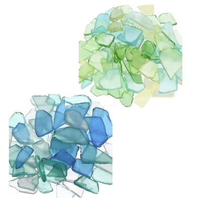 Smooth Sea Glass Fish Tanks Ornaments Safe For Aquarium Life Easy To Clean DIY Frosted Glass Piece Flower Pot Decors