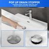 Plastic Popups Drain Stoppers 972098A Push Down Drain Stoppers for Secure Seal & Easy Installation In Bathrooms