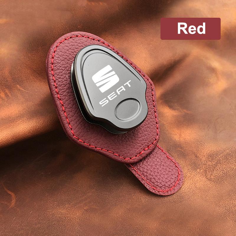 Mszh8 Car Sun Visor Glasses Holder Sunglasses Card Clip For Seat Leon 5F Mk3 Ibiza Tarraco Arona Ateca Alhambra Interior Accessories