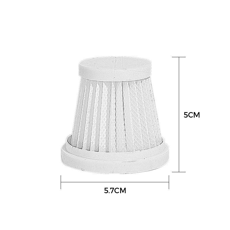 Washable HEPA Filter Cartridge for Car Vacuum Cleaner with Multiple Accessories.