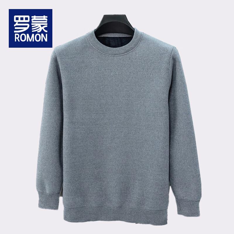 Romon Men's WLX222 Winter Fleece-Lined Thick Knit Sweater