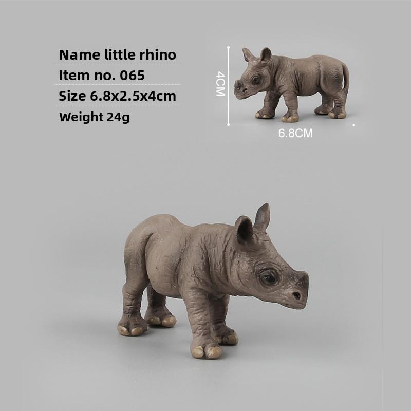 Wild African Rhino Model Collectible Toy For Educational Display And Kids Learning