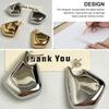 1 Pair Chunky Earrings for Women, Polished Geometric Dangle Earrings, Large Statement Jewelry Accessories