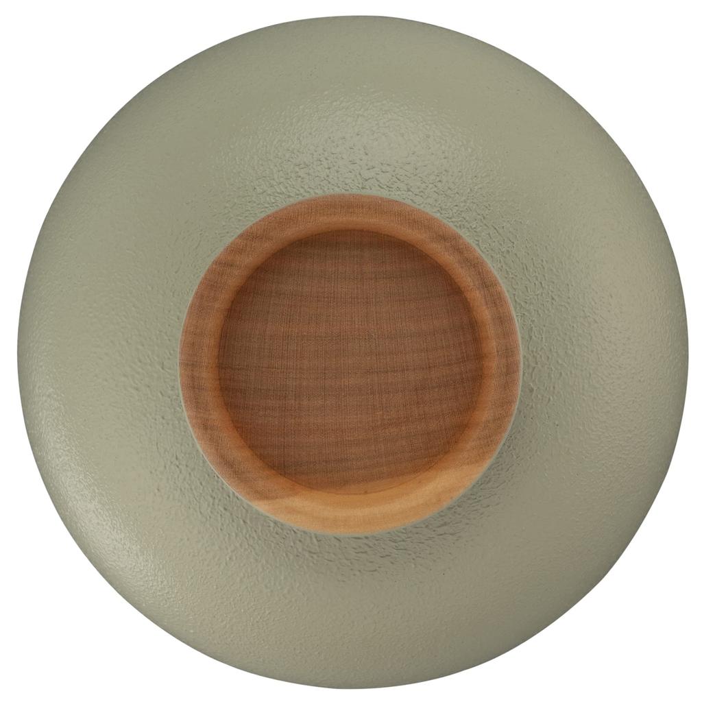 Yamanaka Lacquerware Shirasagi Woodwork Soup Bowl, Shirasagi Bowl, Medium, Approx. 11cm, sibo, Sakura, Natural x Green, Made in Japan