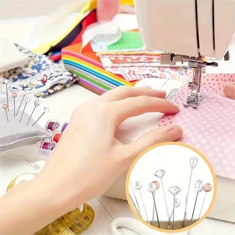 Bouquet Pins Pearl Corsage Crystal Diamond Head Pins 65MM Straight Head for DIY Wedding Craft Jewelry Decoration Accessories