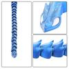 3D Printed Blue Silver Mecha Battle Dragon, Model Ornaments, Entertainment Toys, 3D Multi-Color Printing Technology Gifts
