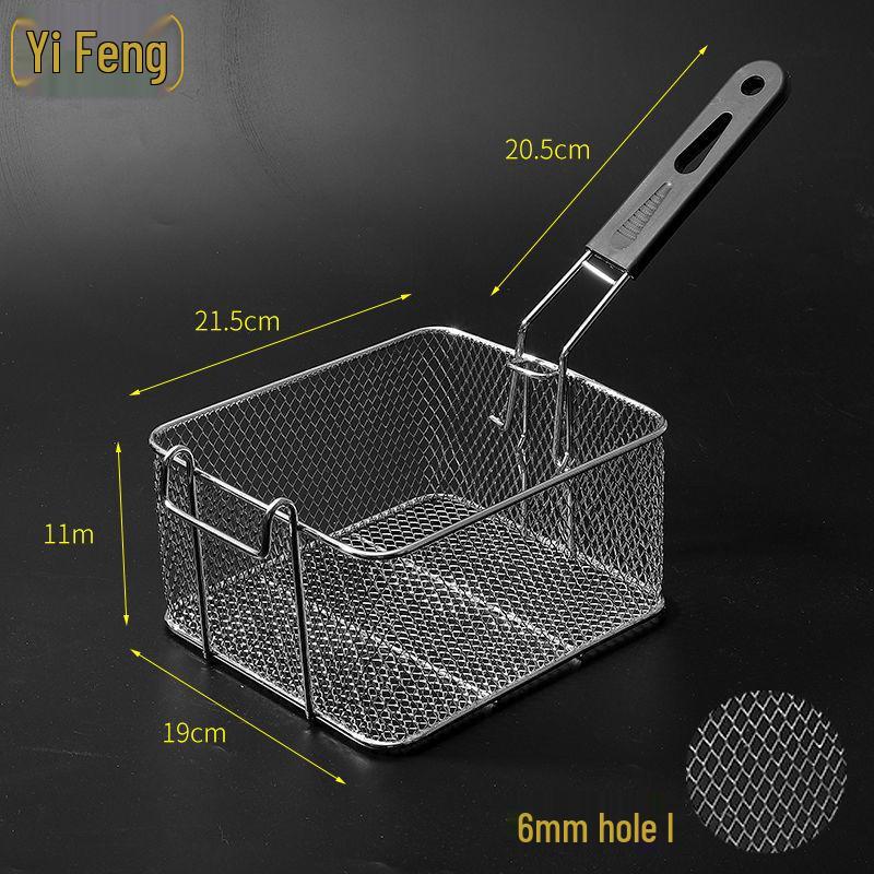 304 Stainless Steel Frying Basket for Electric Fryer - Oil Control, Thickened Design for Frying Skewers and French Fries