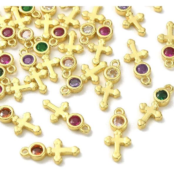 Ipotkitt 5Pcs Heart with Star Brass Micro Pave Cubic Zirconia Diffuser Locket Charm Pendants Openable Ornaments for DIY Making - 19.5x22.5mm